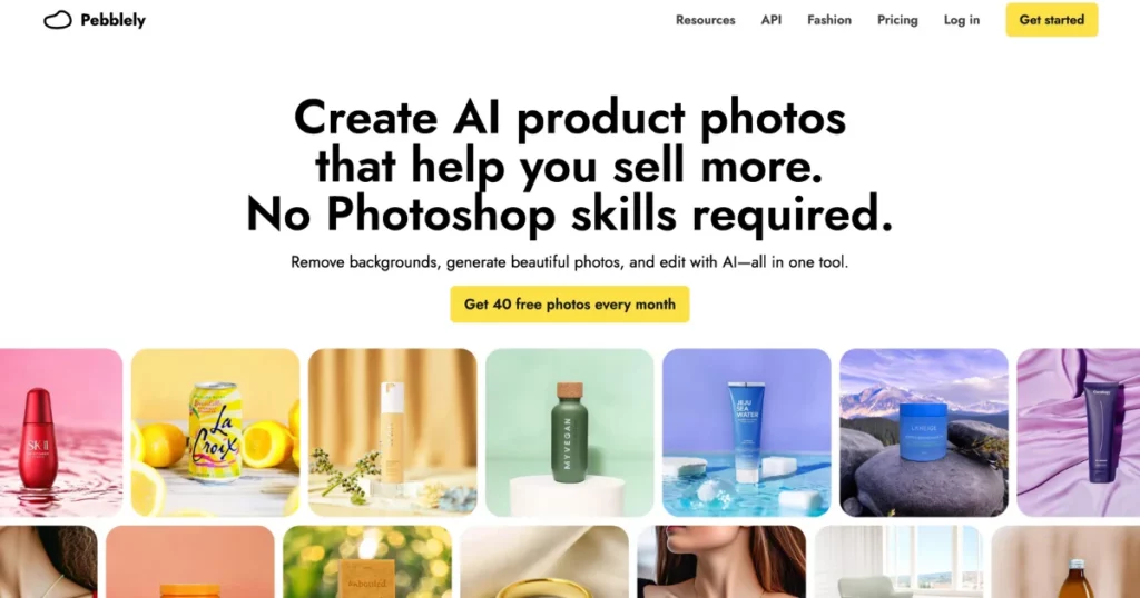 pebblely - free ai tool for product photography