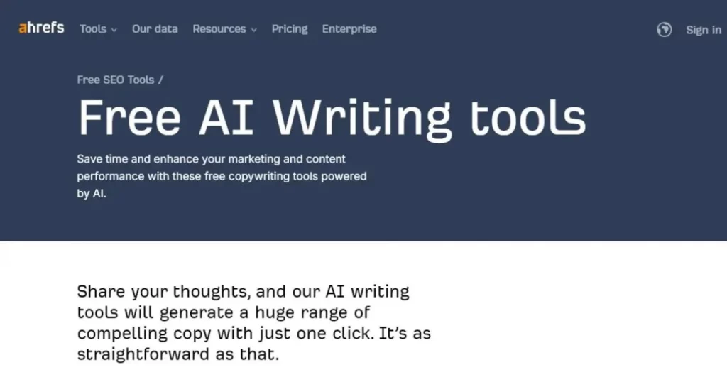 Ahrefs is one of the Best AI Writing Tool