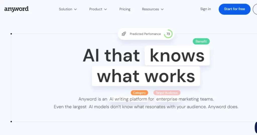 Anyword is one of the best ai tools for writing