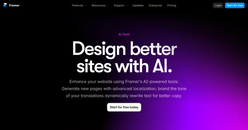 framer best ai website generator for flexibility