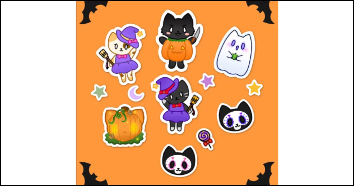 halloween cat - cute diy sticker ideas