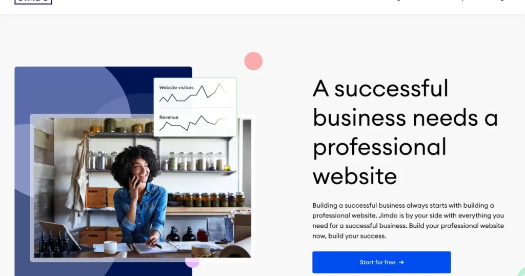 jimdo best ai website builder for ecommerce