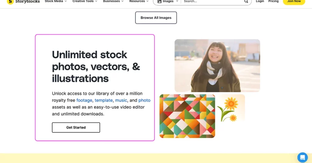 storyblocks unlimited access to images and vectors