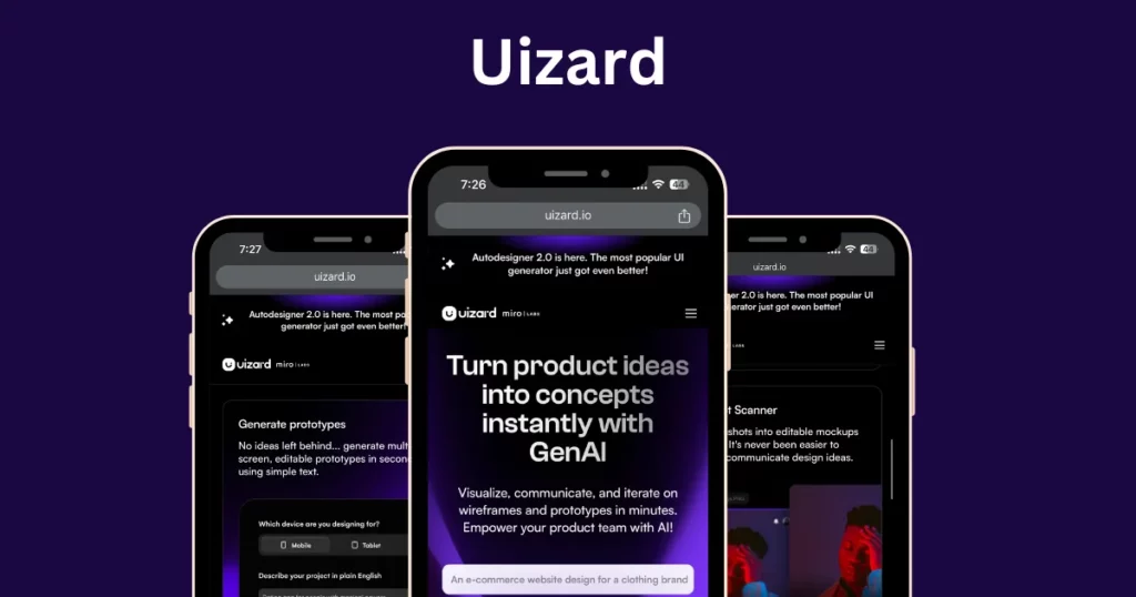 uizard - best ai tool for ux design