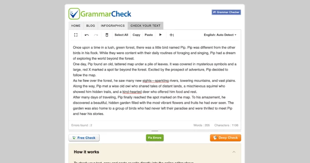 grammarcheck grammarly alternative to check grammar without sign up