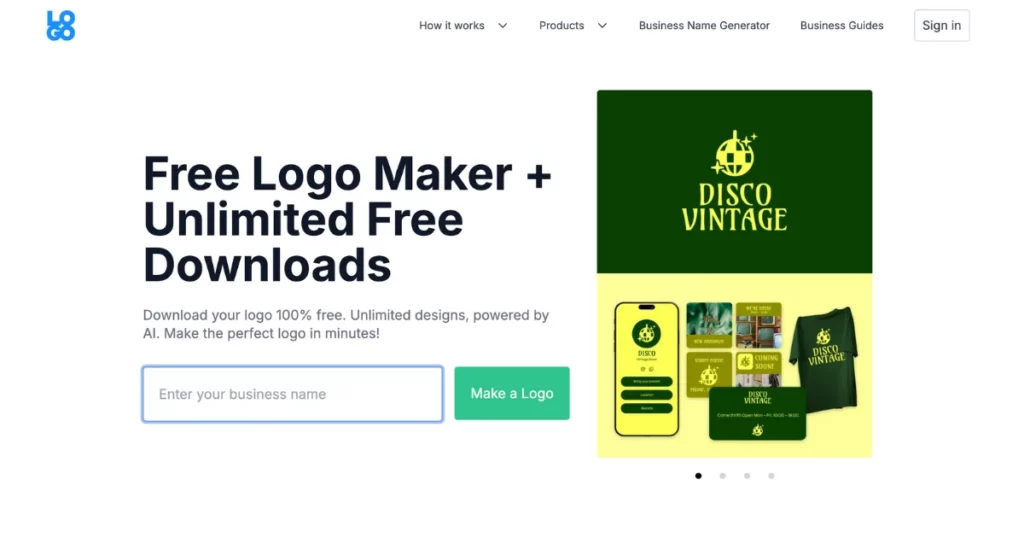 logo.com is one of the best AI design tools for logos