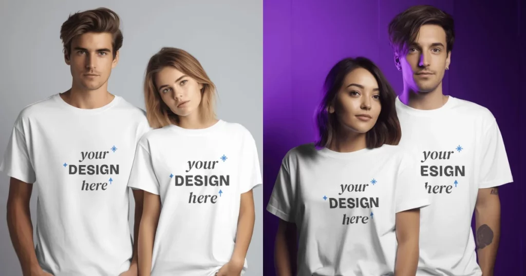 mockey couple tshirt mockups