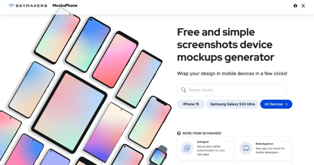 mockuphone is one of the top app mockup tool