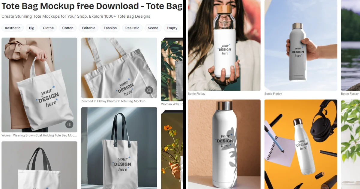 tote bag and bottle category