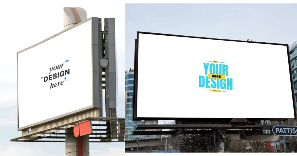 Make billboard mockup with mockey