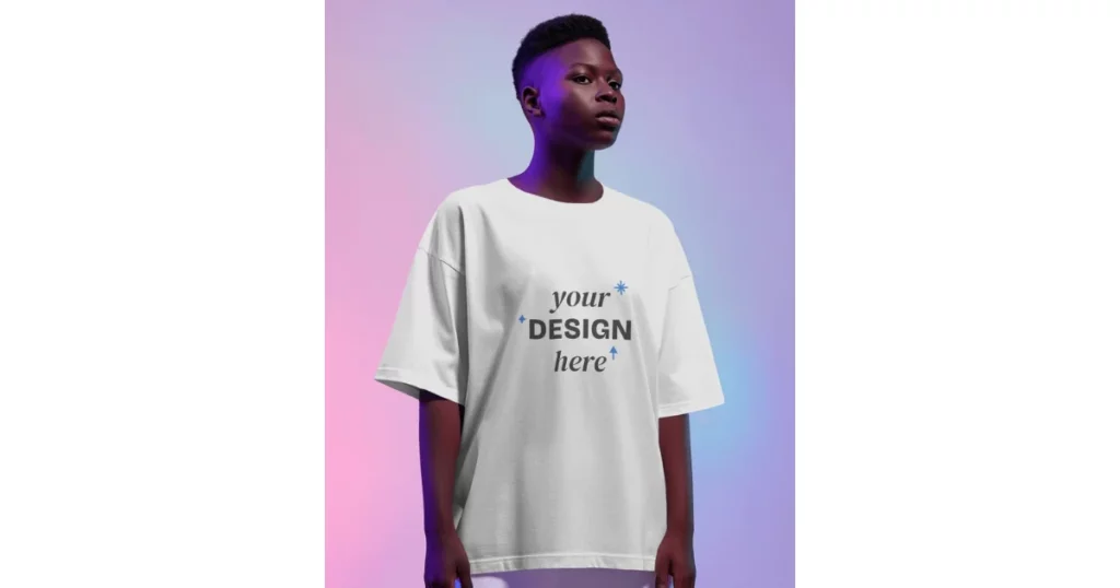 african model tshirt mockup