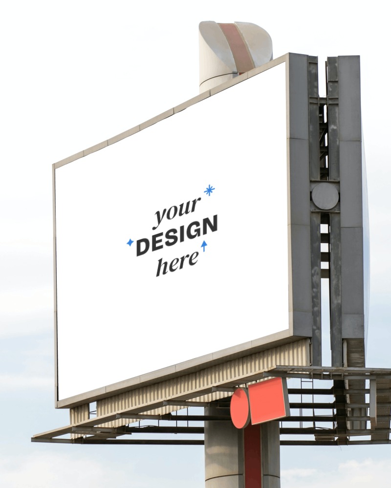 billboard side view mockup 