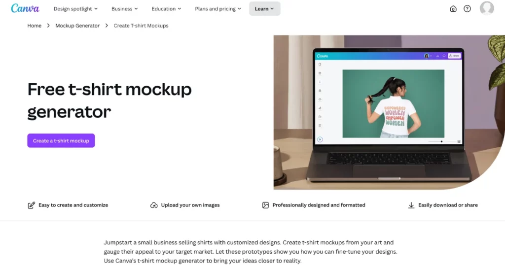 canva tshirt mockup generator