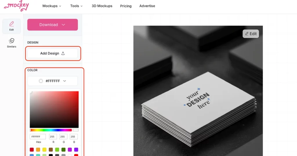 change colors, and backgrounds, or upload your image or logo in business card maker