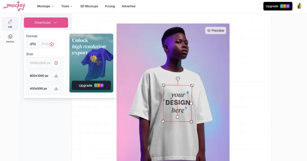 click download mockup on how to make clothing mockups