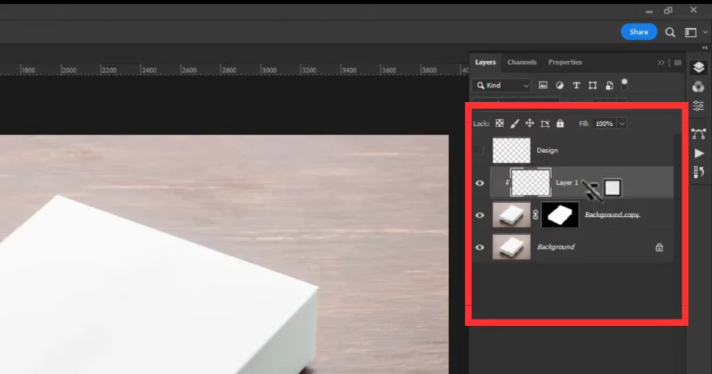 create a clipping mask in photoshop to make a box mockup