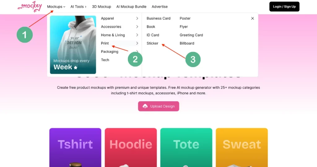 go to mockups, then print, and then sticker on how to make sticker mockups