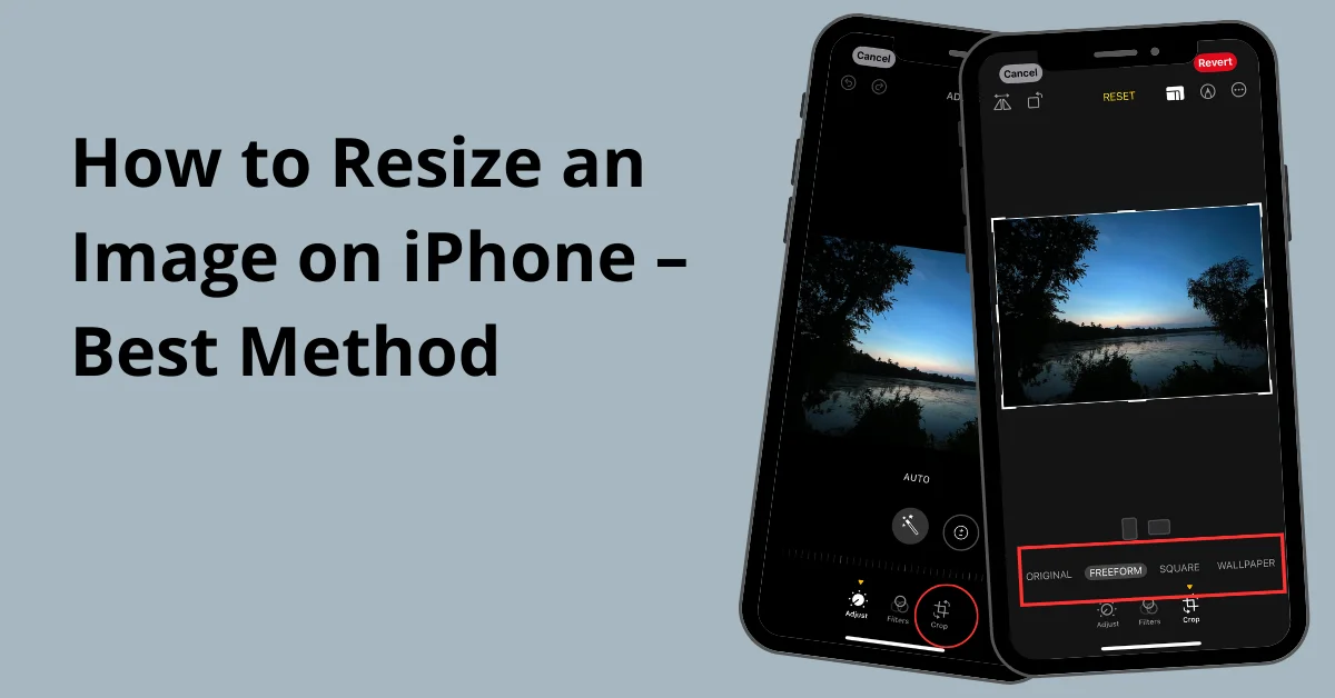 how to resize an image on iphone