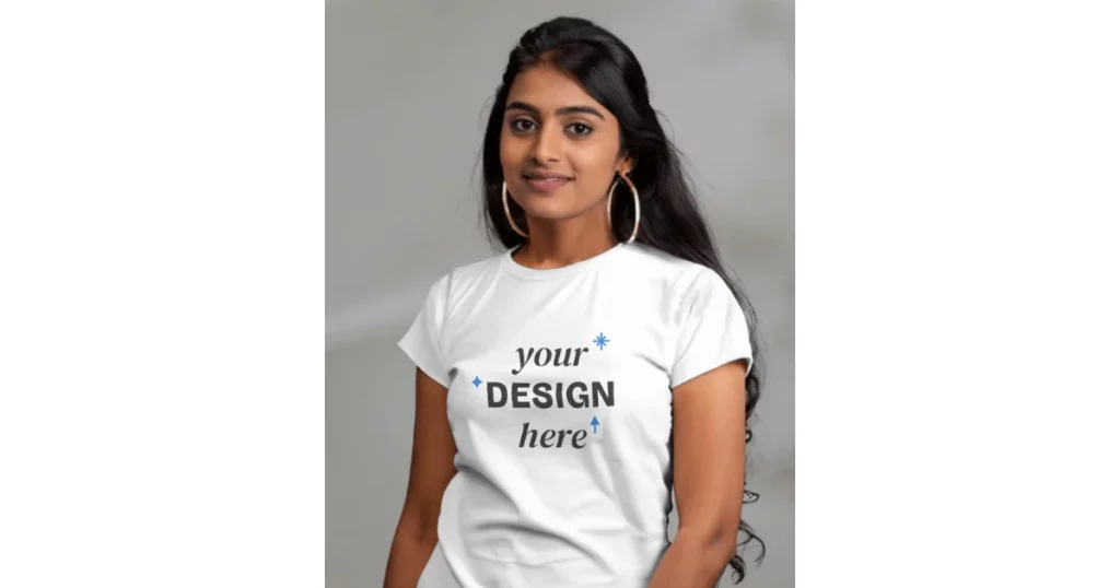 indian model t-shirt mockup