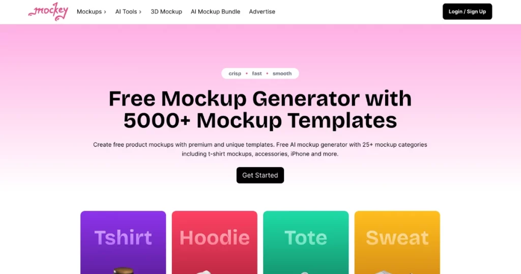 mockey homepage to make clothing mockups