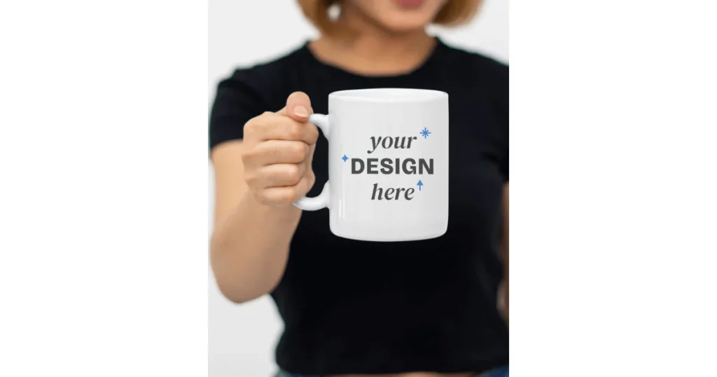 mockey mug in hand template