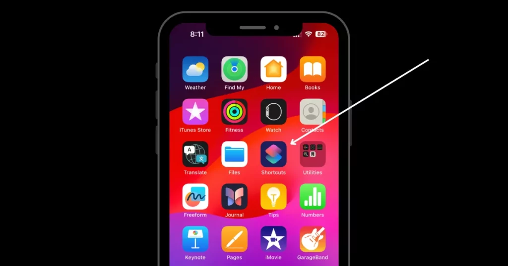 open shortcut app on how to resize an image on iphone