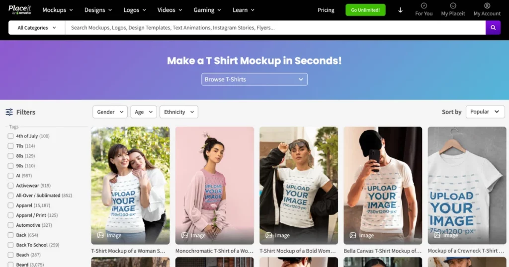 placeit one of the best t shirt mockup sites