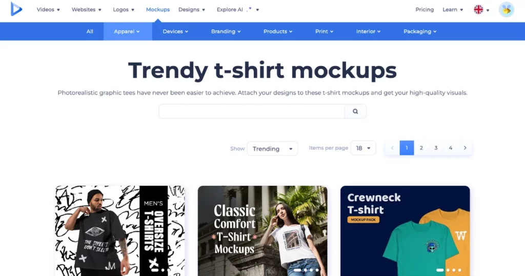 renderforest one of the best t shirt mockup sites