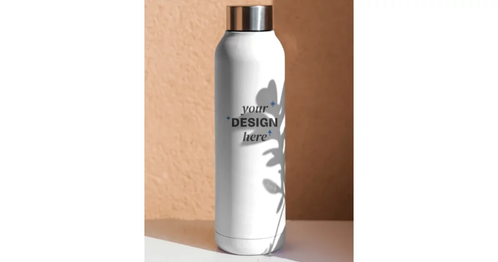 shadow of a leaf in a bottle mockup