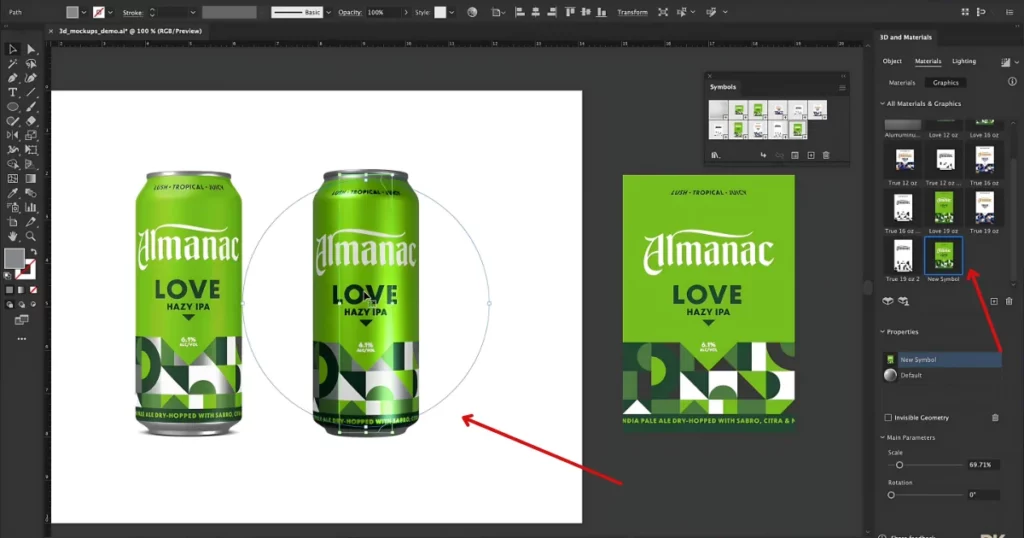 apply texture in new symbol in illustrator