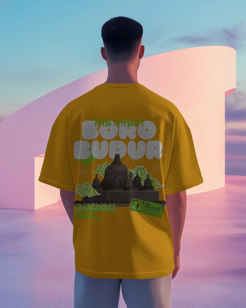 back tshirt mockup on model with clear background