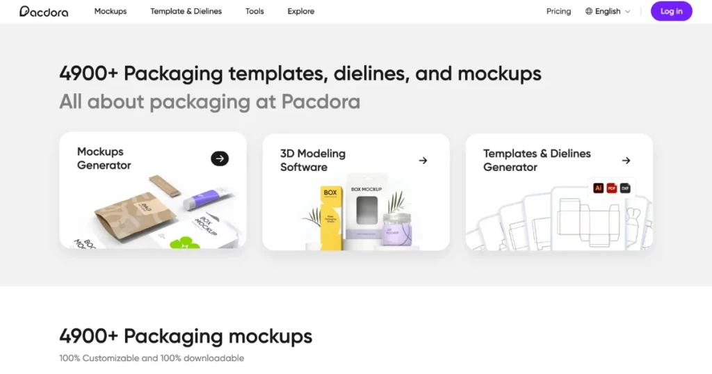 pacdora - Best 3D Mockup Tools