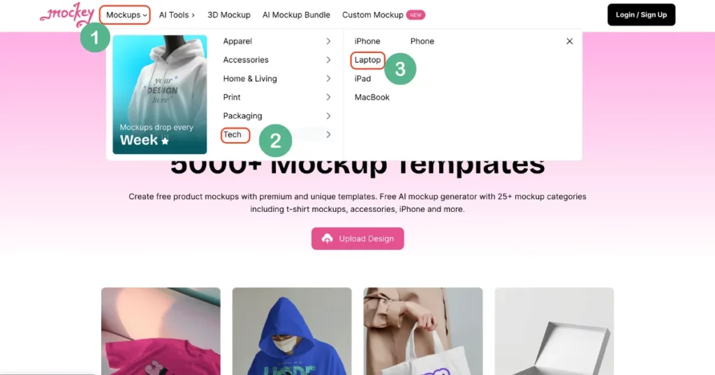 hit mockups and then pick laptop in the tech section on how to make a laptop mockup