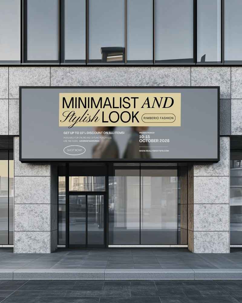 professional building billboard mockup blank white display outside commercial property








