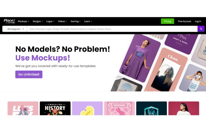Placeit - t-shirt mockup generator