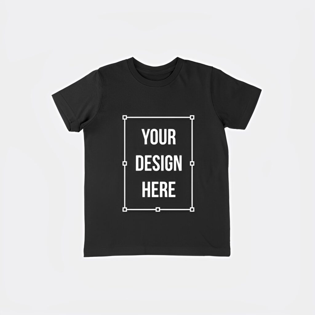 black t-shirt mockup