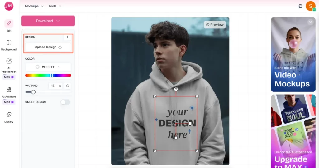 customize it after adding the design