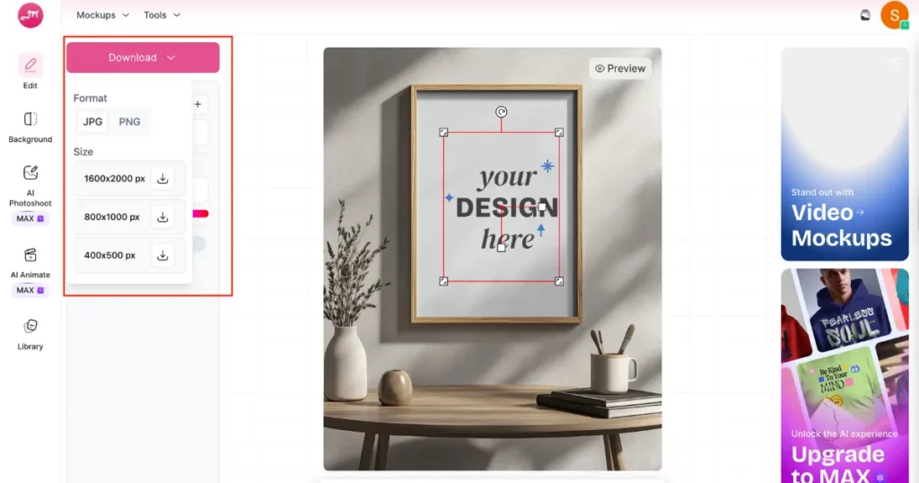download frame mockup