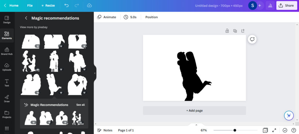 download the element in canva