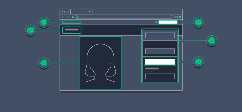 landing page design for user