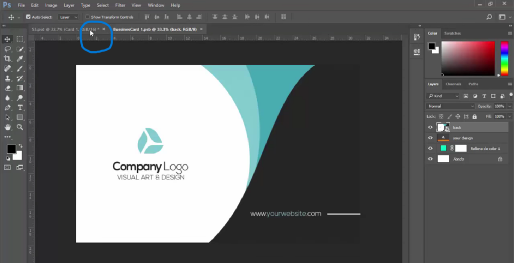 Business card mockup photoshop