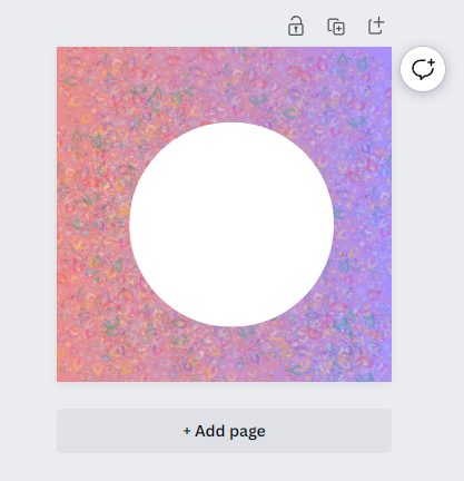 white color circle in centre