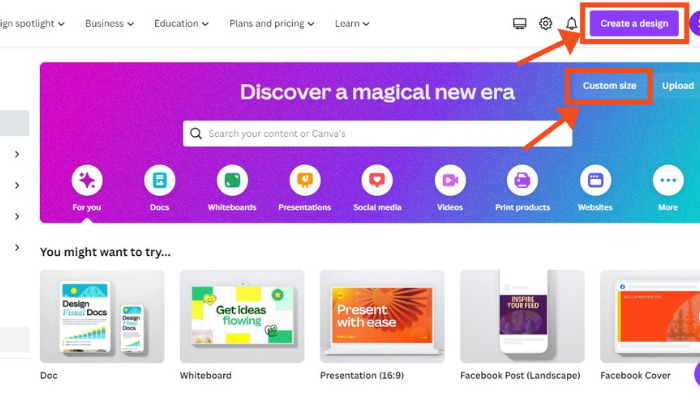 create a design on how to draw lines on canva