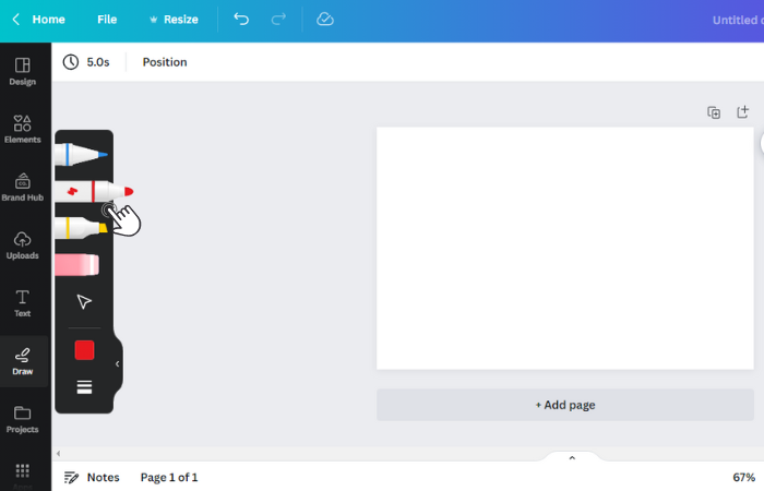 draw effect in canva