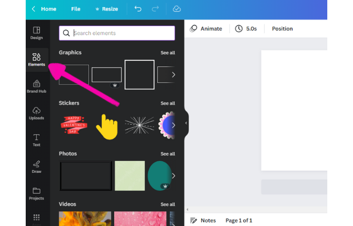 element in canva