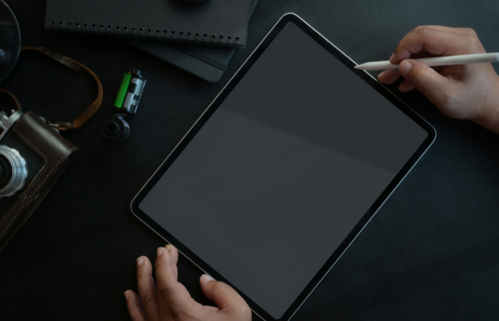 ipad on table