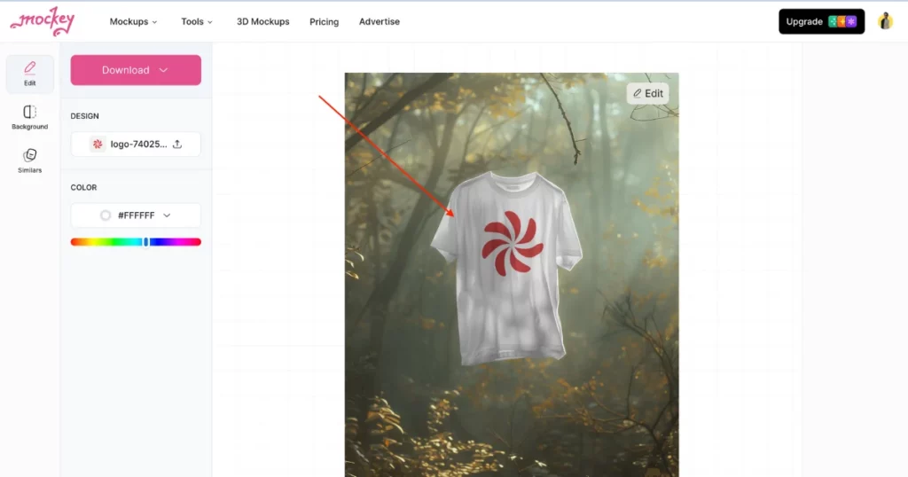 logo design on tshirt template