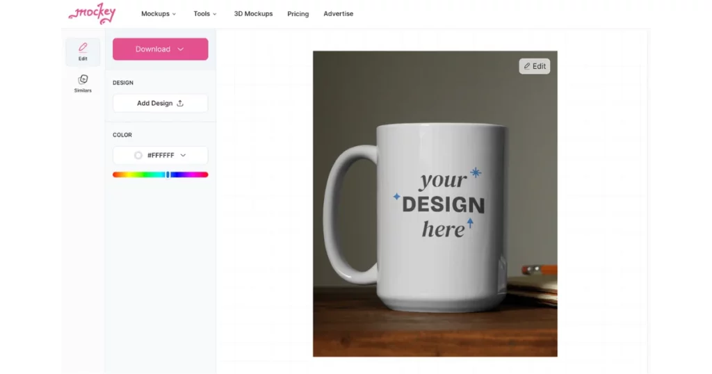 mug mockup in mockey