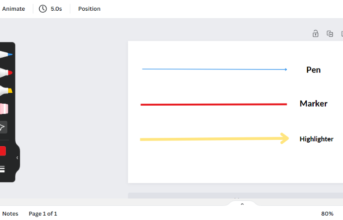 pen marker highlighter in canva