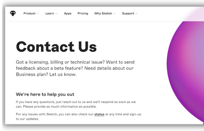 sketch customer support